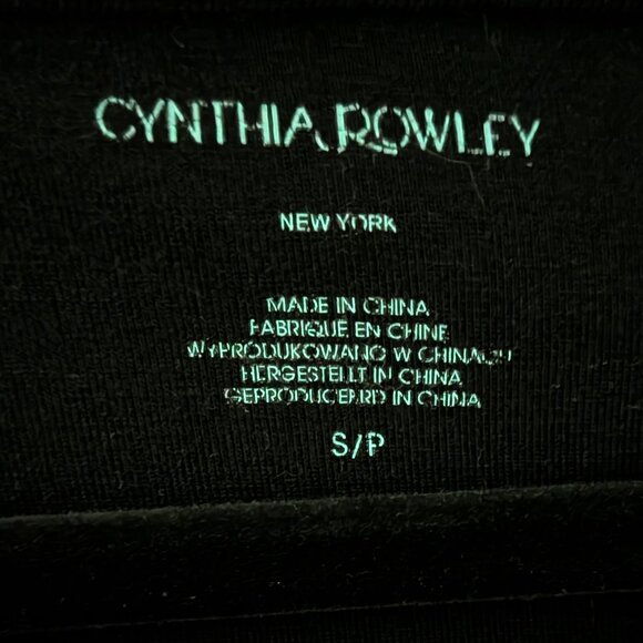 Cynthia Rowley Black Long Sleeve Tee - Size Small - Picture 4 of 6